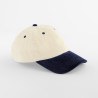 Contrast Peak Corduroy Cap - B690:Natural, 100% cotton, Navy, One Size